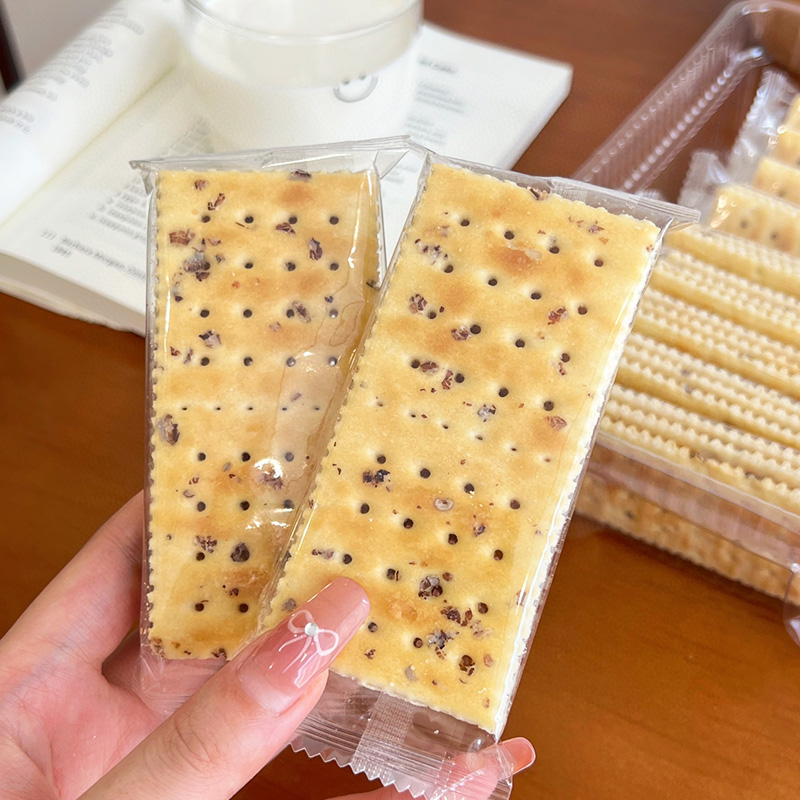 Bolachas de refrigerante de centeio e sal marinho