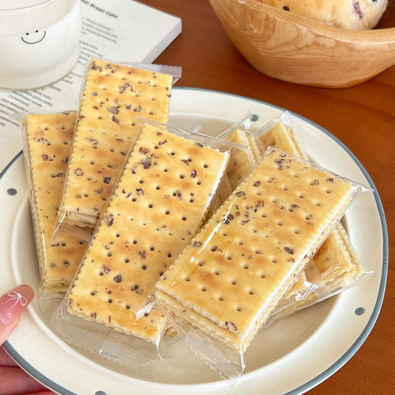 Bolachas de refrigerante de centeio e sal marinho