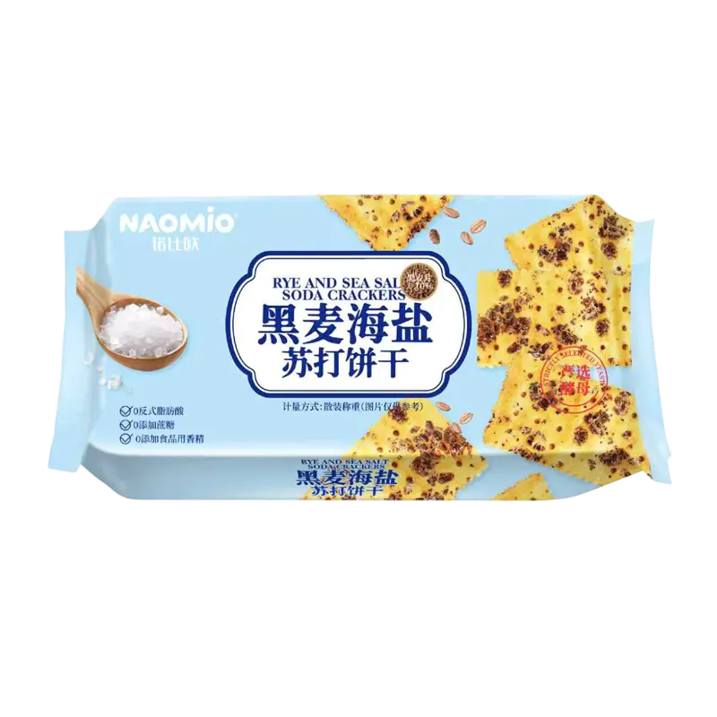 Bolachas de refrigerante de centeio e sal marinho